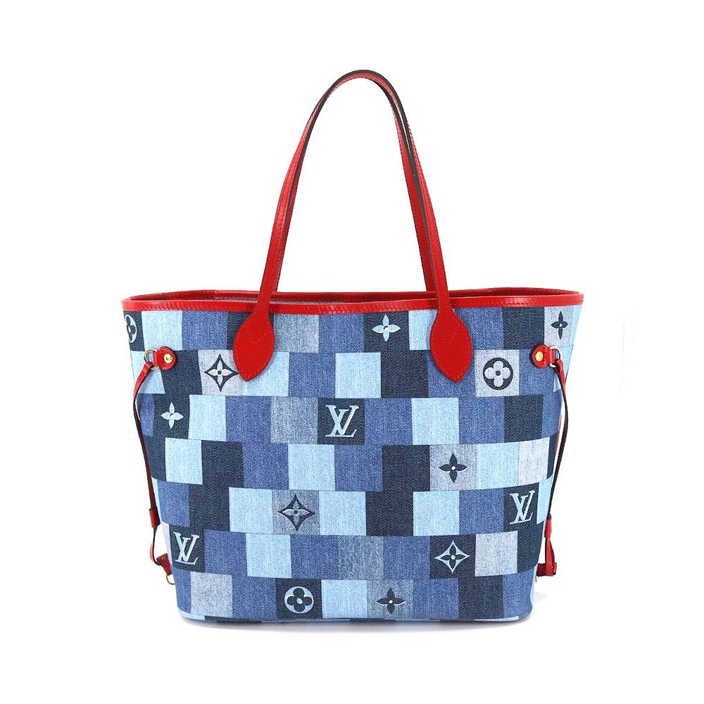 Louis Vuitton Patchwork Denim Monogram Neverfull … - image 1